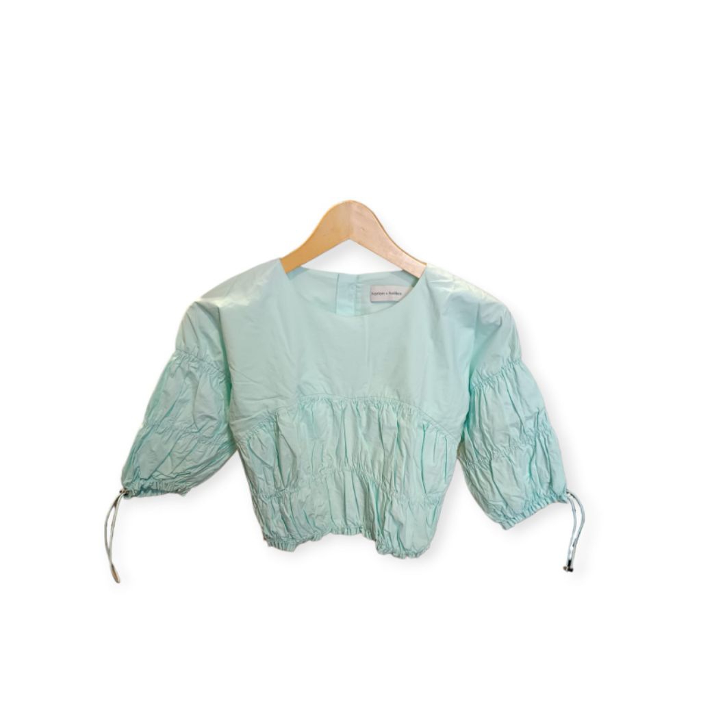 Harlan + Holden Soft Green Serut Top