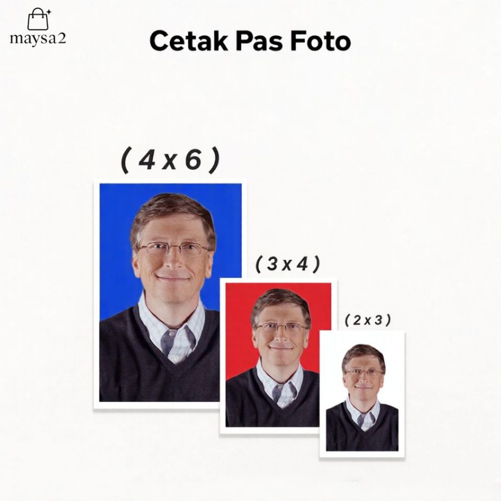 CETAK PAS FOTO 2X3 2X4 4X6 GLOSSY