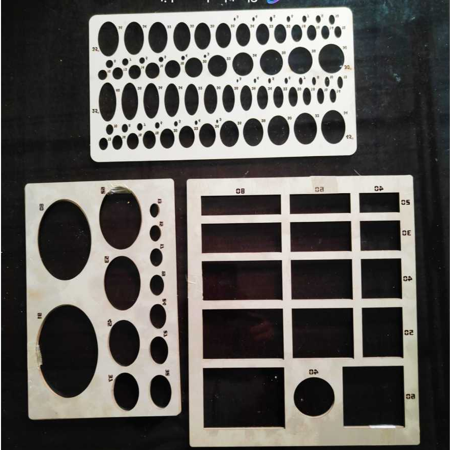 mal penggaris oval bahan stainless steel