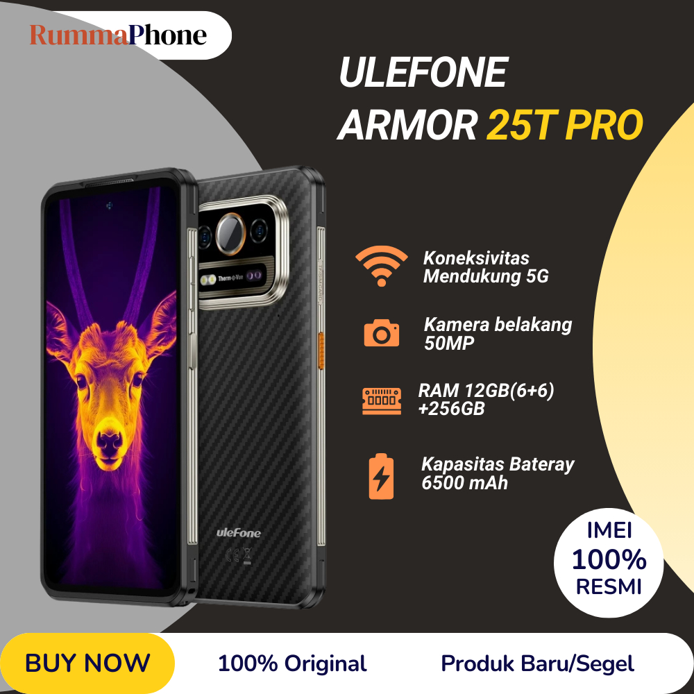 Ulefone Armor 25T Pro 5G 12GB+256GB Thermal Imaging Night Vision Camera 6500mAh Android 14 Rugged sm