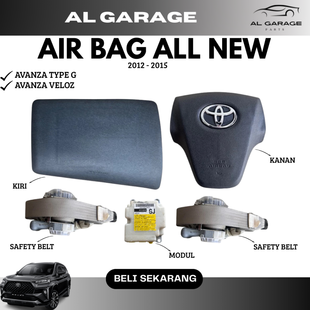 AIR BAG FULL SET ALL NEW AVANZA TYPE G 2012 - 2015