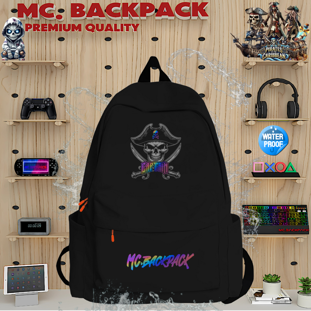 Tas Ransel Pria Sablon Reflektif Rainbow Anti Air Waterproof Backpack Quality