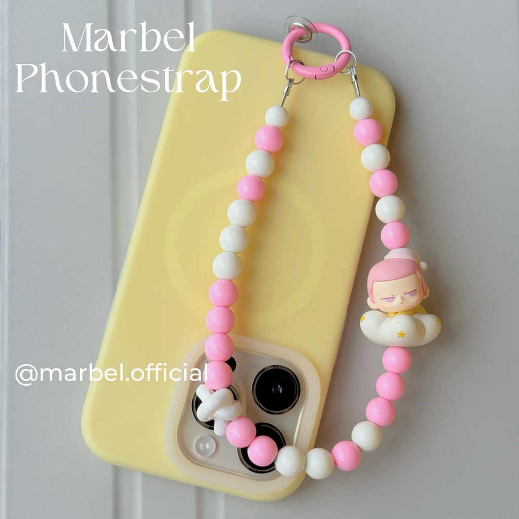 Marbel Phone Strap / Strap Hp Karakter / Strap Hp Pendek / Strap Hp Manik / Tali Hp Karakter