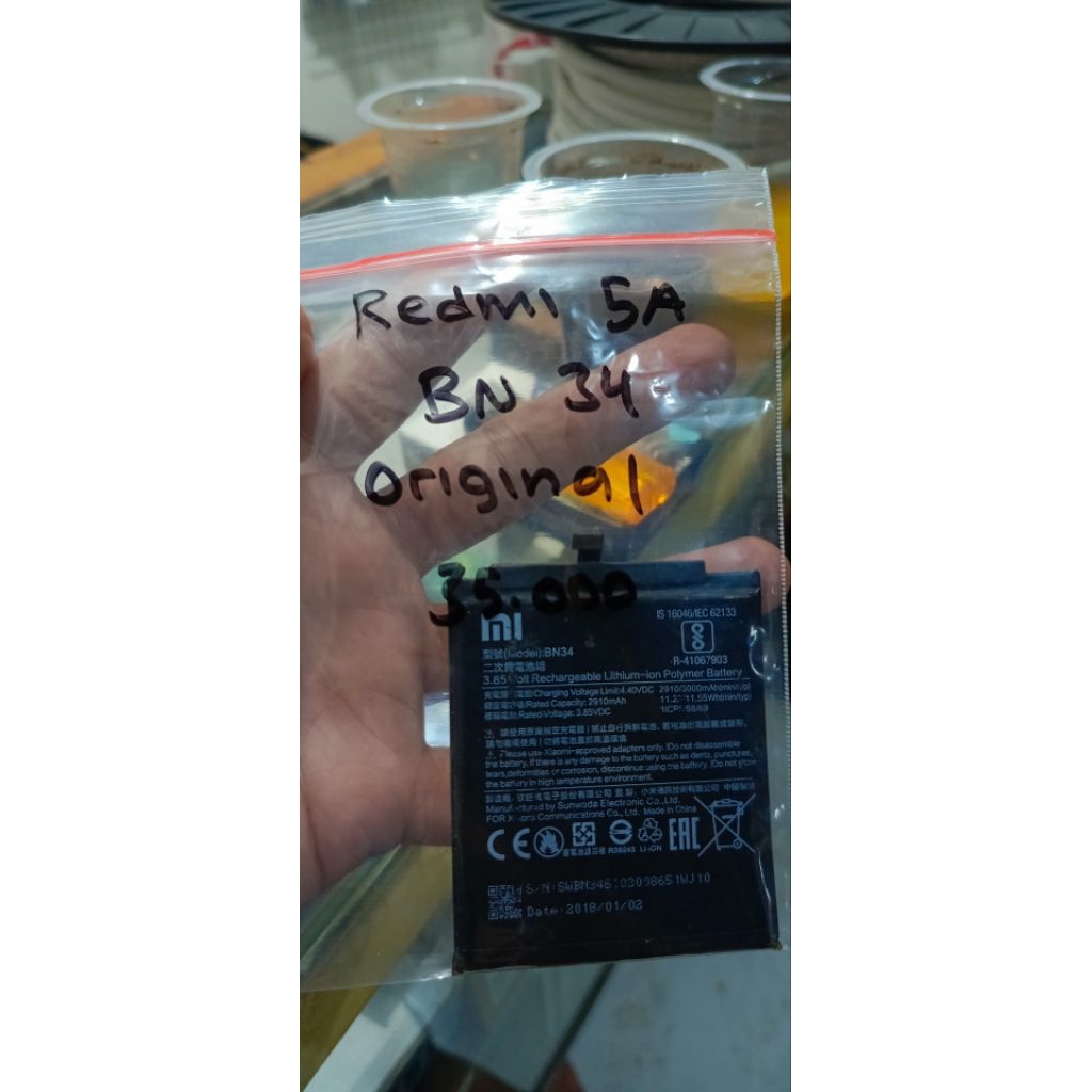 Baterai Redmi 5A  BN34  Original