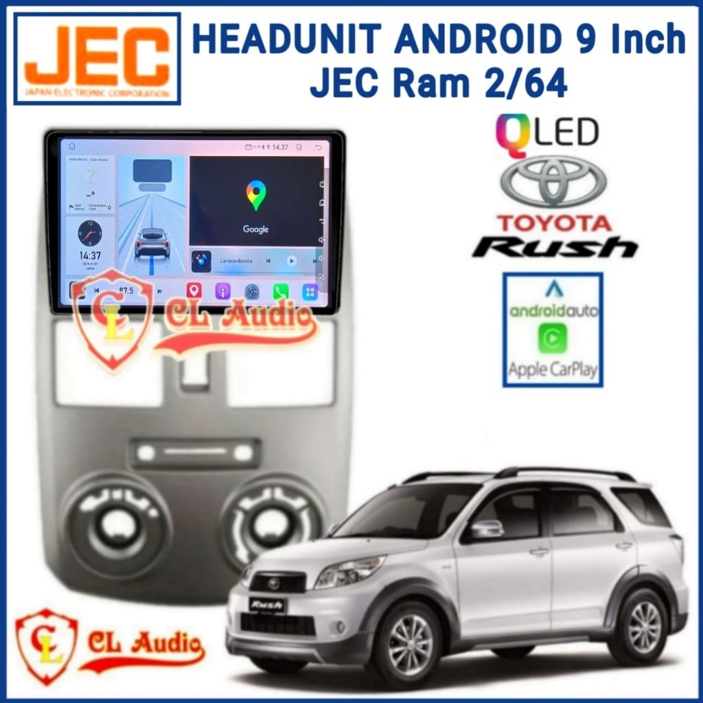 Head Unit Android JEC 9 Inch  Toyota Rush/Terios 2007-2010