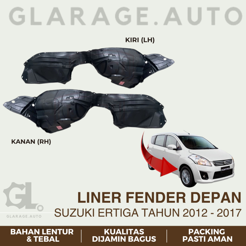 LINER FENDER DEPAN SUZUKI ERTIGA TAHUN 2012 2013 2014 2015 2016 2017 EMGI