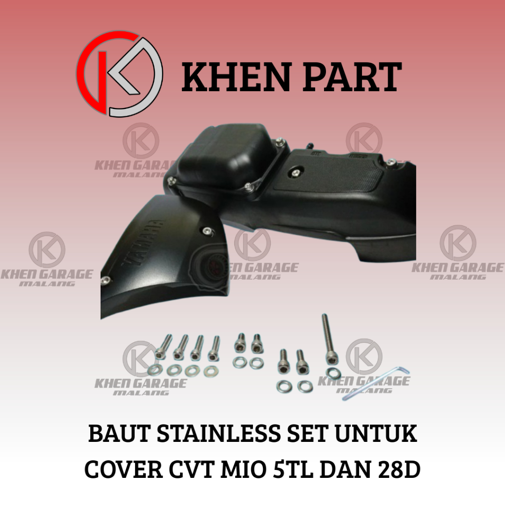 BAUT STAINLESS FULL SET COVER CVT DAN BAK CVT MIO SPORTY SMILE ORI STAINLESS 304 ANTI KARAT