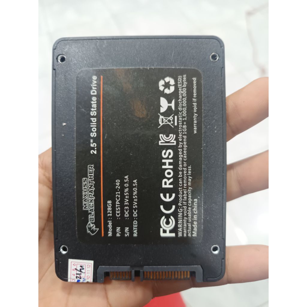 SSD Maxuss Blackpanther 128gb normal bekas second