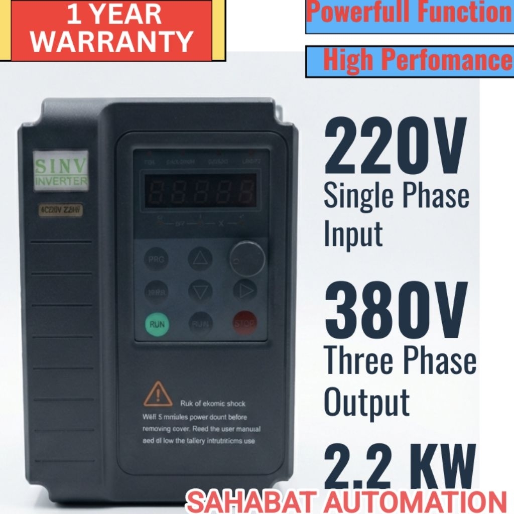 Inverter motor 220V to 380V 2,2 kw motor 3 HP 1 phase 220V ke 3 phase 380V inverter motor induksi 3H