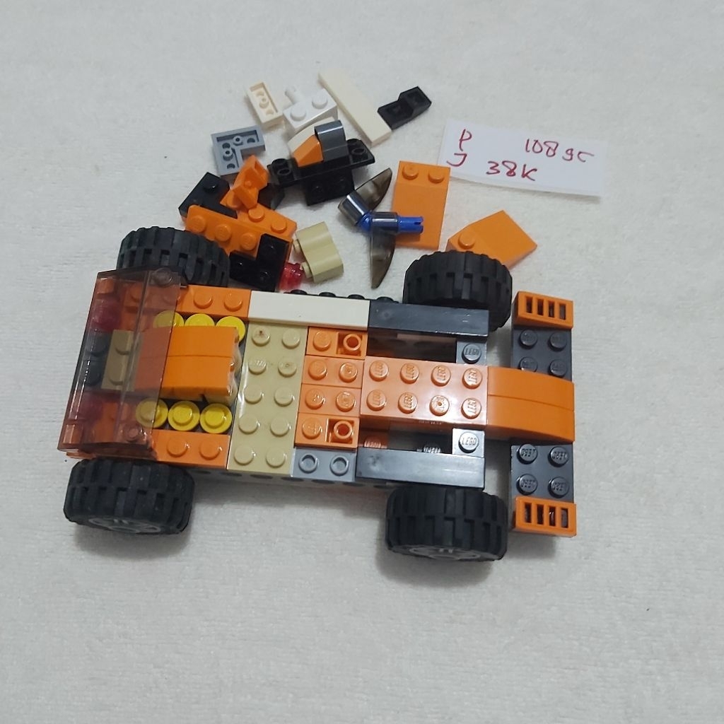 part lego mobil perlu rakit lagi kelengkapan seperti di foto dapat sesuai foto