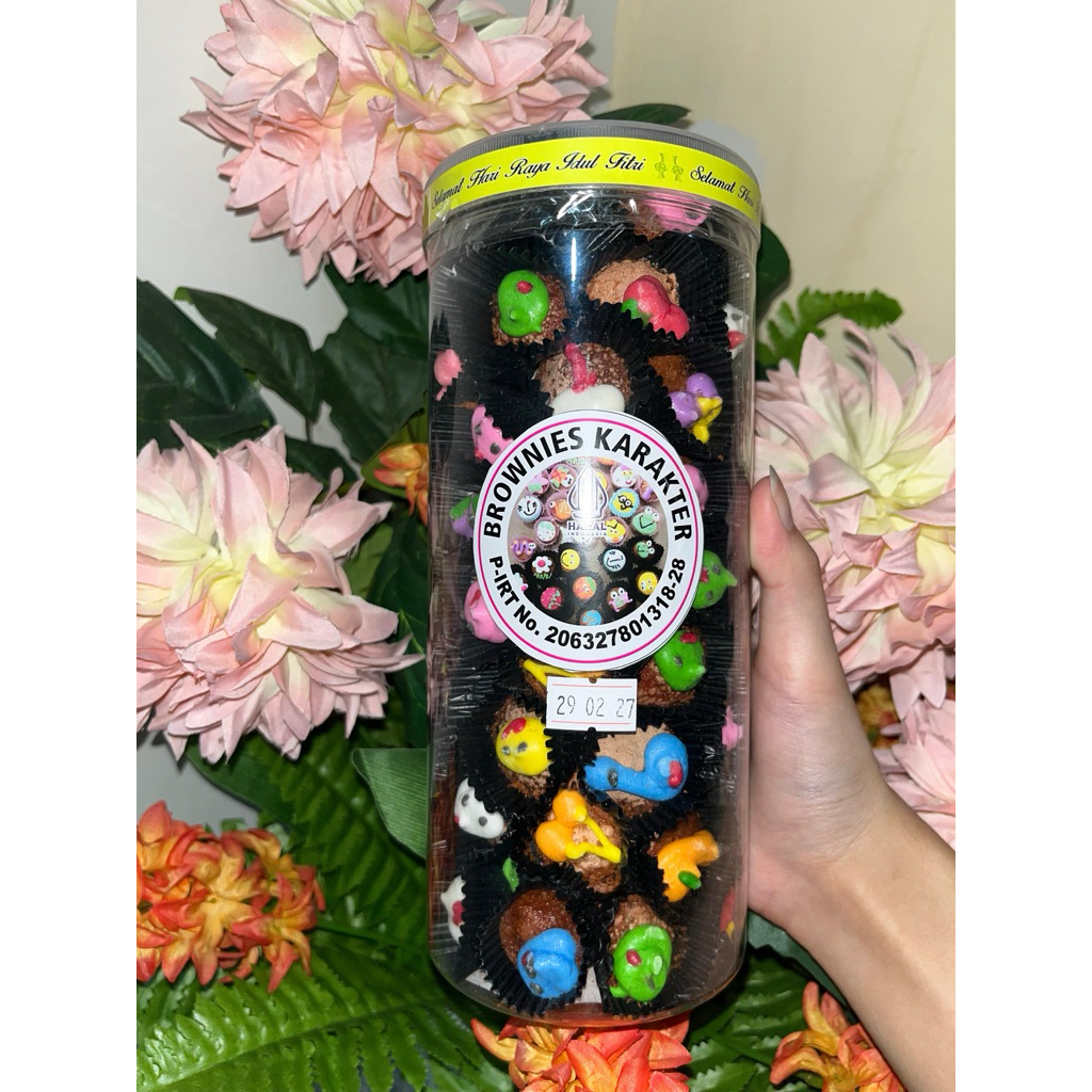 Brownies Mini Karakter / Kue Brownies Kering Karakter Lucu / Brownies Coklat Kering Karakter