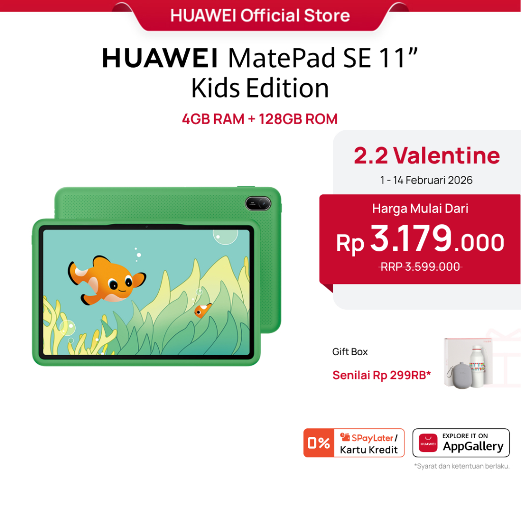 [TABLET ANAK] HUAWEI MatePad SE 11" Kids Edition Tablet | 2K Eye Comfort HUAWEI FullView Display | K