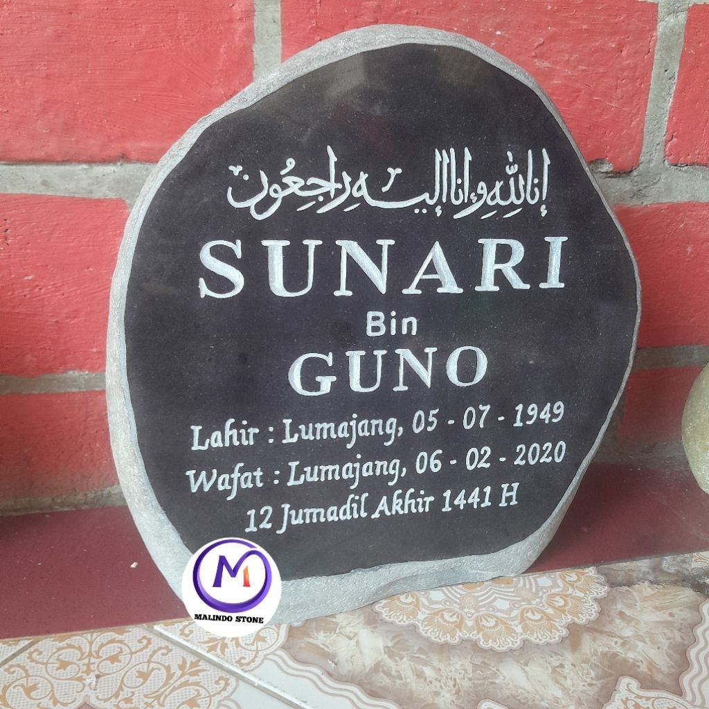 nisan makam batu alam/batu nisan/papan nama makam