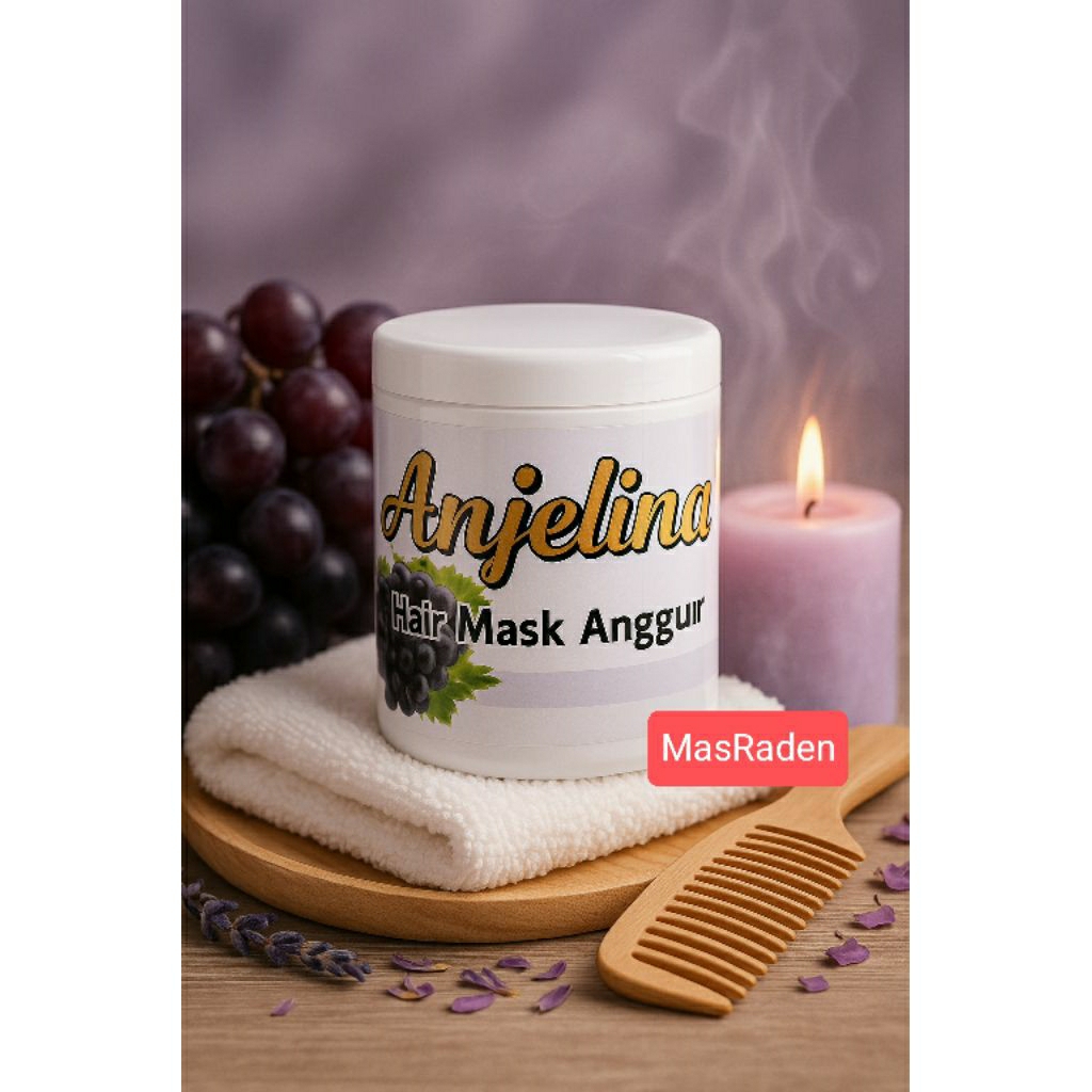 HAIR MASK SPA ANGGUR ANJELINA 1KG MASKER RAMBUT SPA WANGI ANGGUR MASKER RAMBUT KILOAN SALON WANGI BA