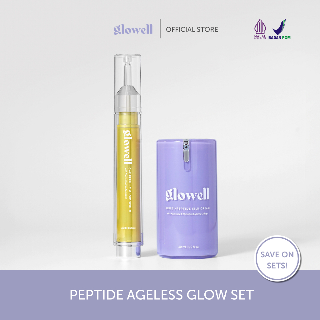 GLOWELL Peptide Ageless Glow Set | Serum Moisturizer
