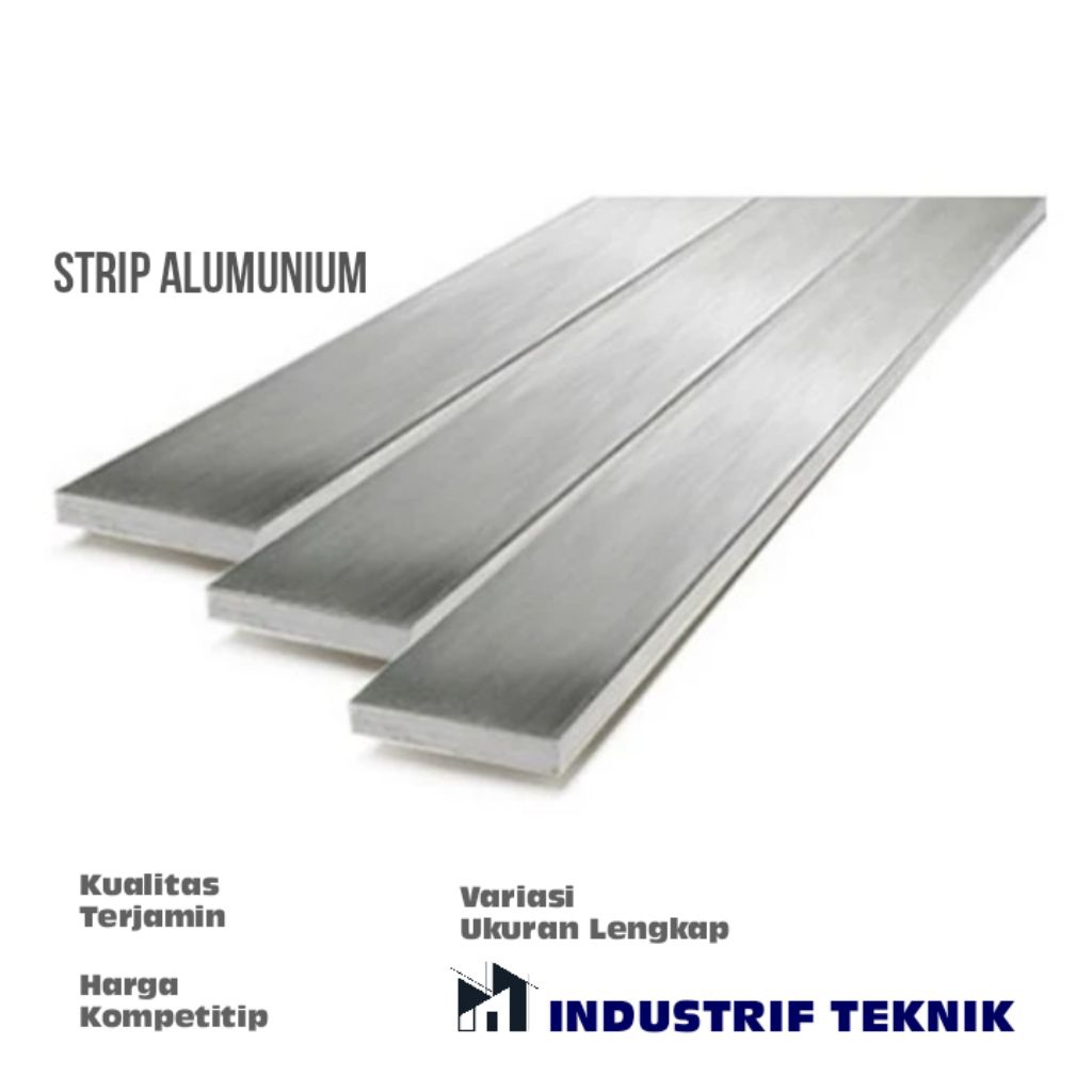 plat strip aluminium 2mm x 50mm harga per CM - 1cm