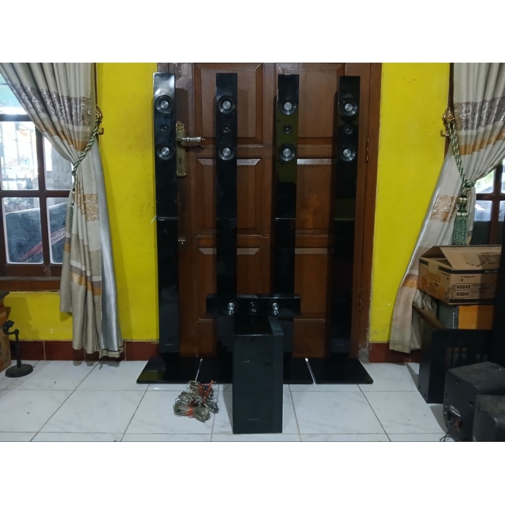 Sakset 6 unit Speaker Home Theater SAMSUNG plus kabel soket lengkap