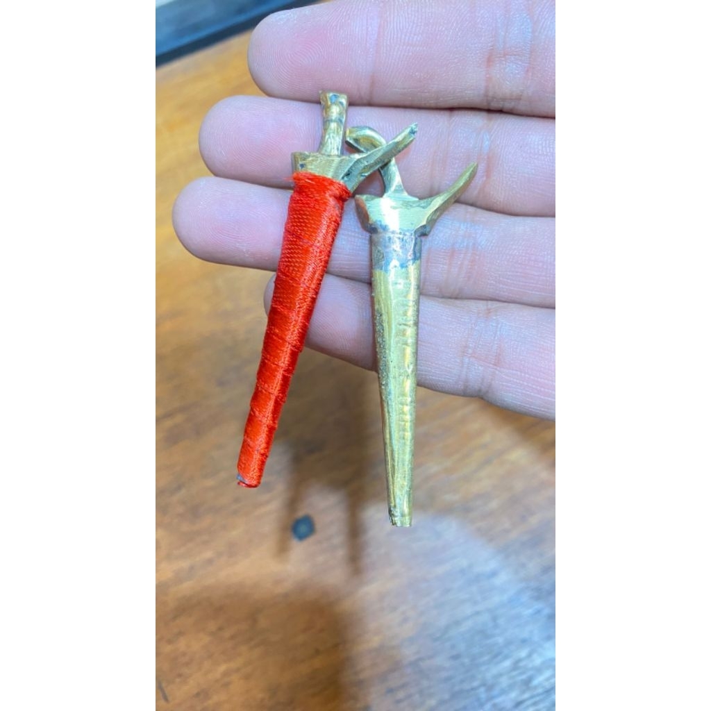 koleksi keris mini Kuningan sari asli/keris semut kecil kuningan