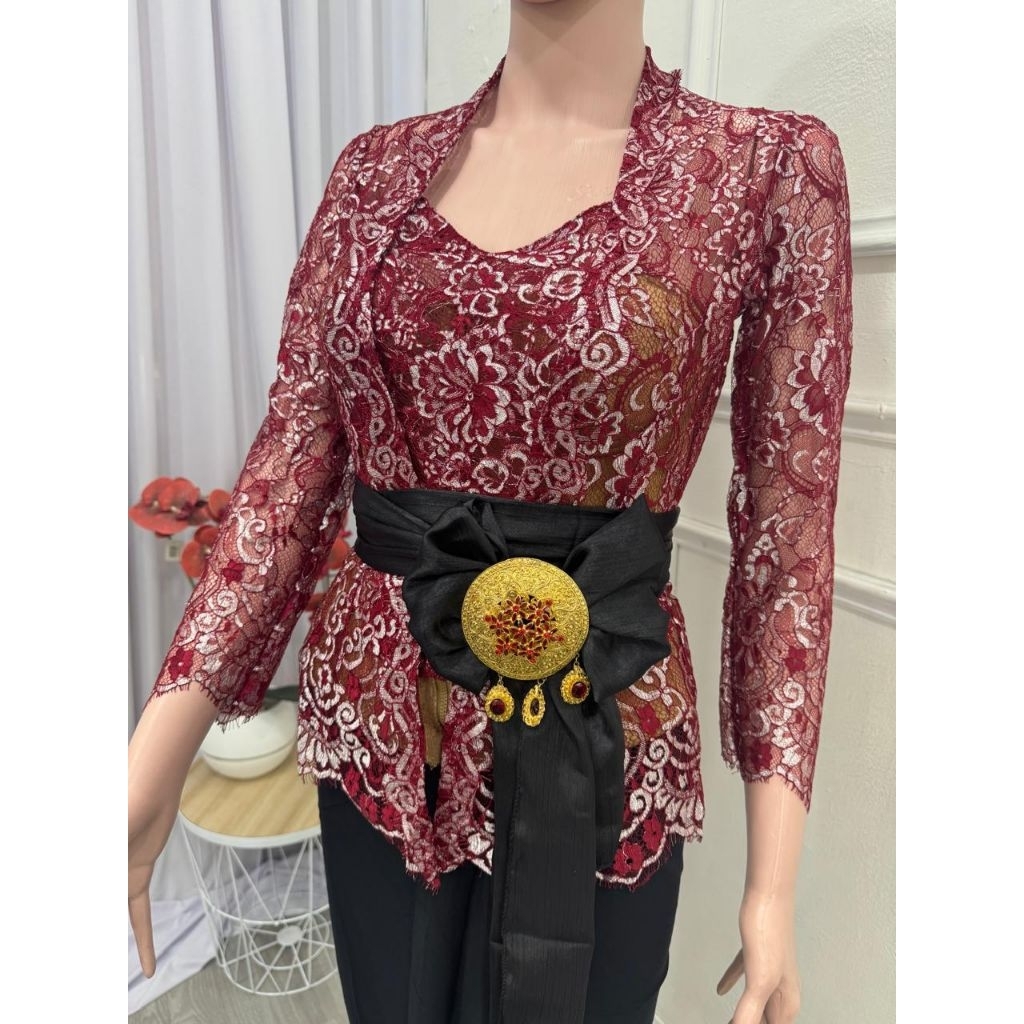 (Kebaya saja) - kebaya bali jadi SEMIFRANCE METALIK PRADA PREMIUM atasan baju // KEBAYA WISUDA