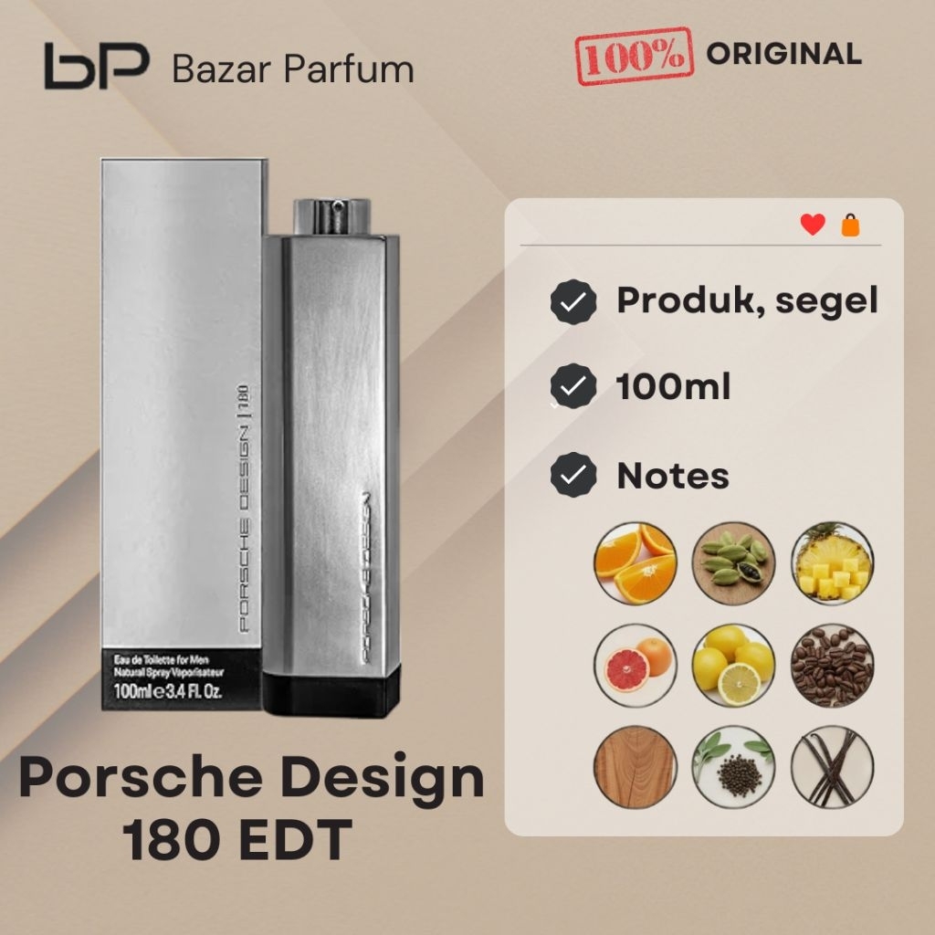 Parfum Pria Porsche Design 180 EDT Original