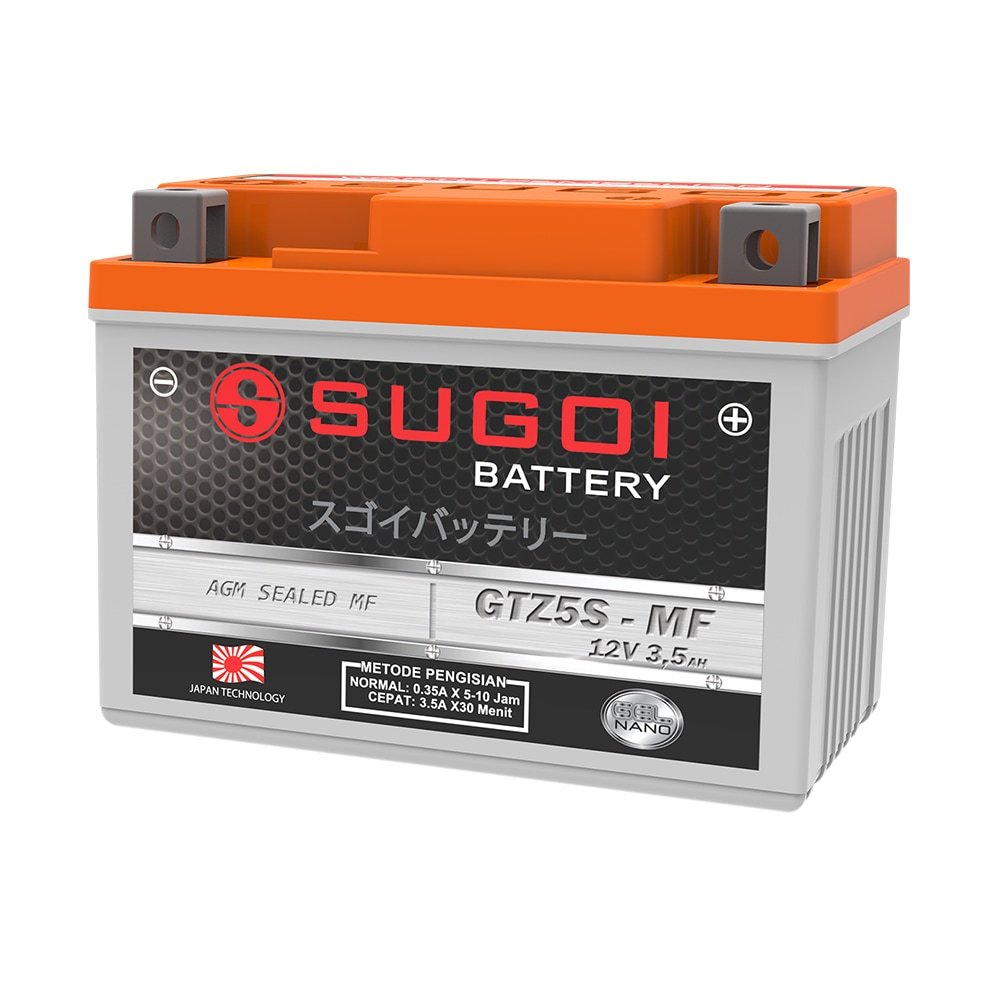 Aki Motor merk SUGOI Tipe GTZ5S