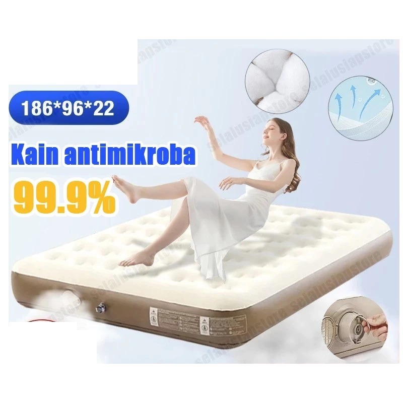 Air Bed/Kasur Angin Queen/kasur angin intex/kasur angin camping/kasur angin otomatis viral/kasur