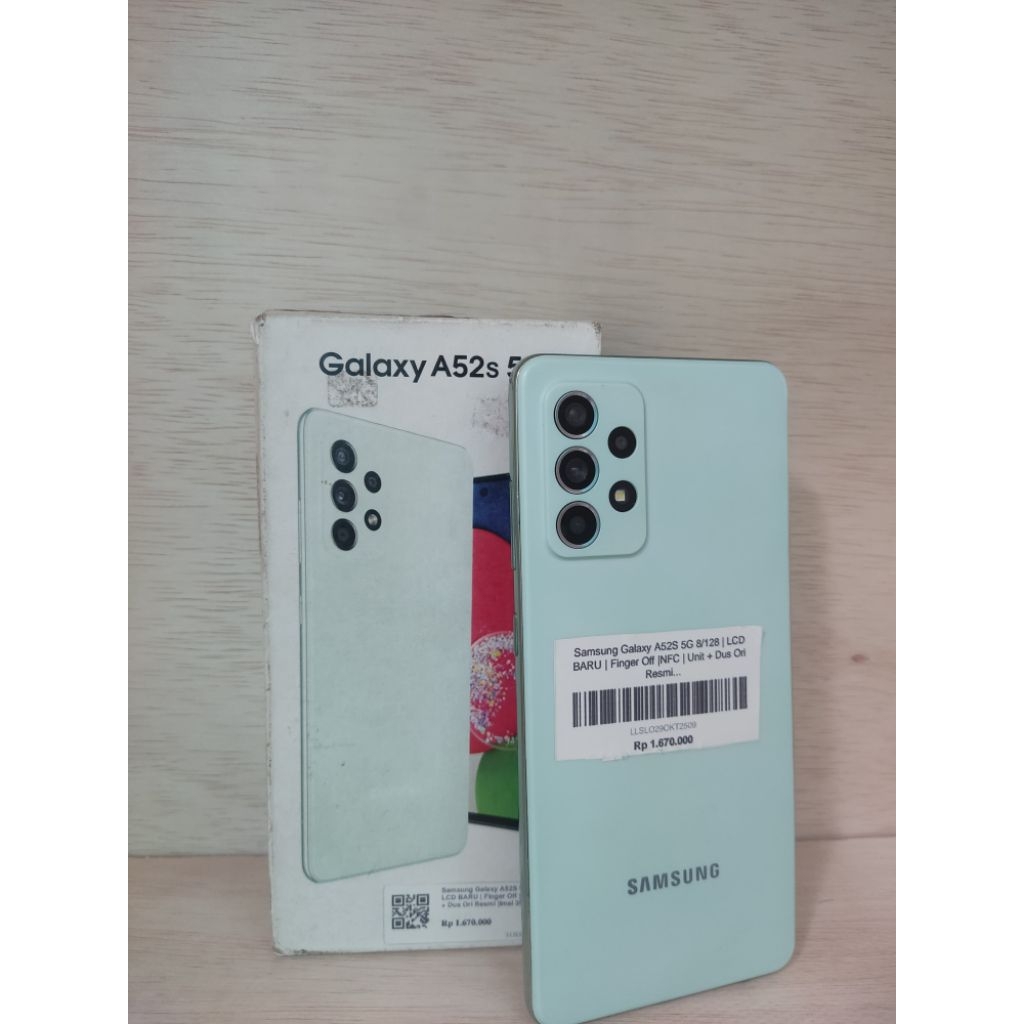 Samsung Galaxy A52s 5G 8/128GB Finger Off NFC Unit+Dus Ori Resmi