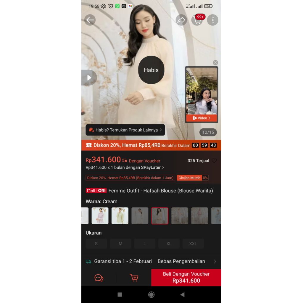 New Atasan hafsah femme outfit