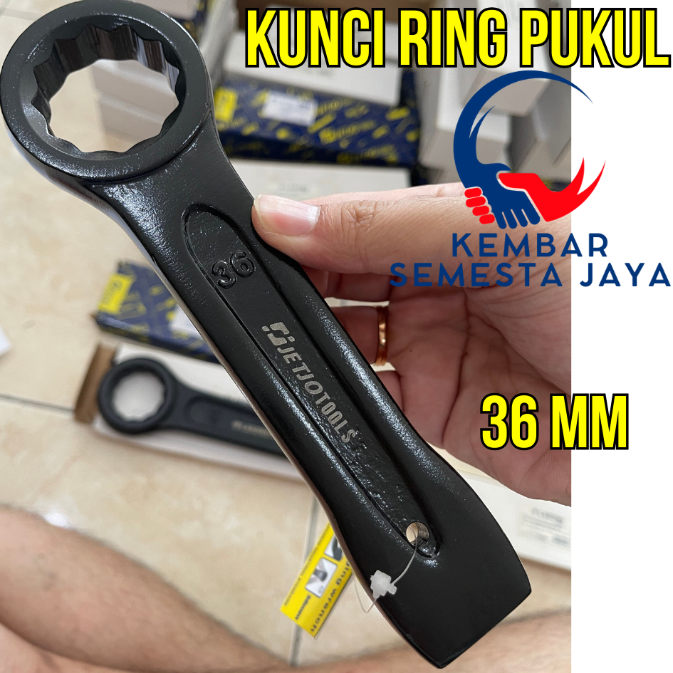 JETJO 300301 SLOGGING WRENCH 36mm Kunci RING Breaker PUKUL Hantam Palu IMPACT Ketok Gedor Baut Besar