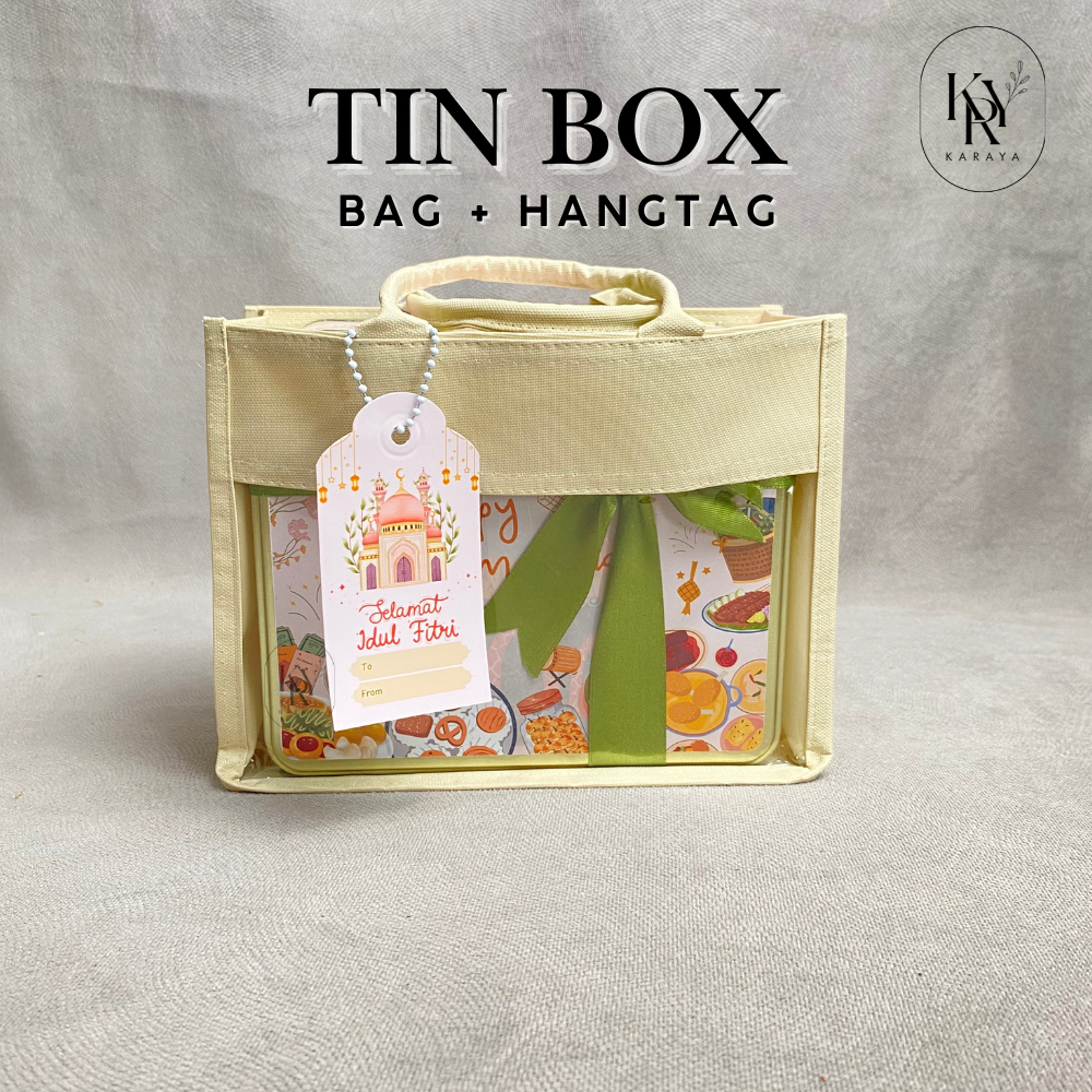 PREMIUM TIN BOX HAMPERS IDUL FITRI LEBARAN TIN BOX KOTAK HAMPERS HADIAH SOUVENIR KARAYA KREATIF