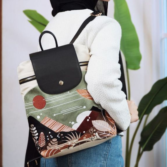 Timeless Premium Local Bag | Canvas Mix Leather | SELARAS BACKPACK BY BENTANG MAYA