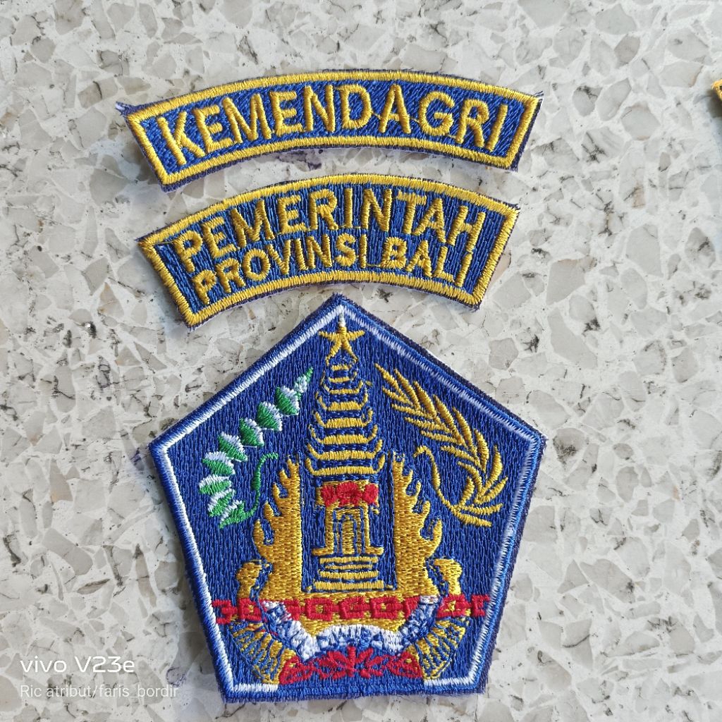 BED PEM PROV BALI LOGO BORDIR PEMERINTAH PROVINSI BALI BETGE PEMPROV BALI BET BORDIR PNS PEMDA BALI 