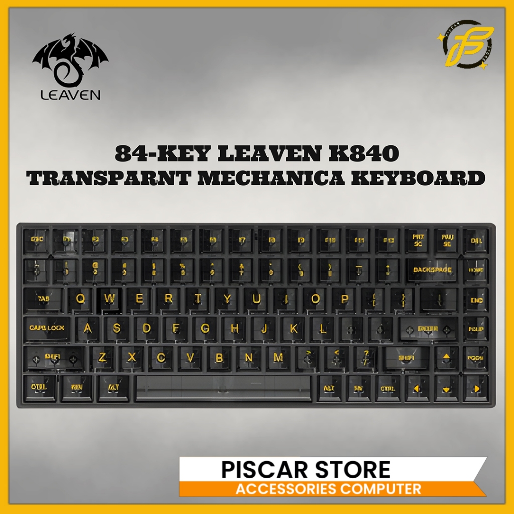 KEYBOARD LEAVEN K840 CRISTAL KEYCAPS 84-KEY MECHANICAL KEYBOARD