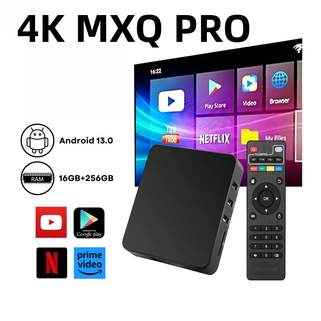 MXQ Pro Android Tv Box  Android 12.0os 2.4G WIFI 16gb Ram 256gb Rom STB 4K Smart TV Box Unlock Tv Bo