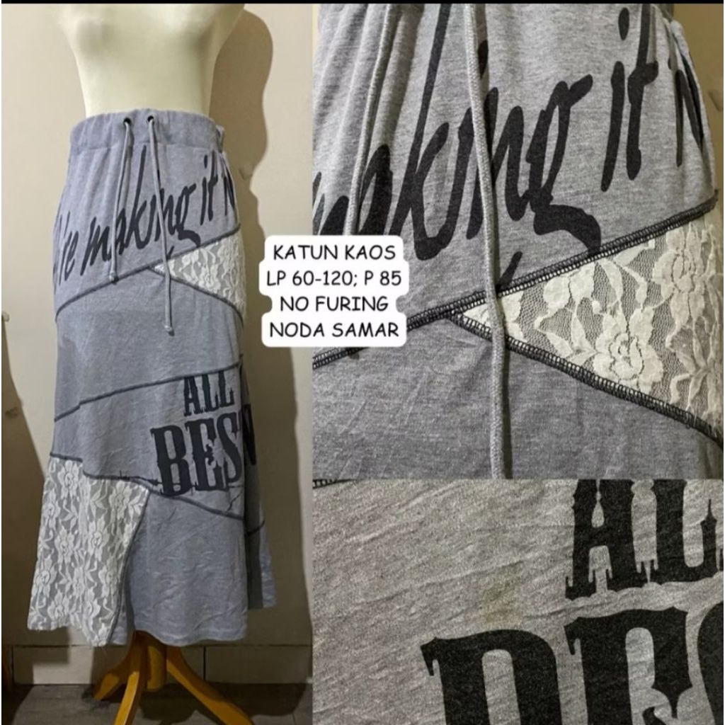 Rok Bahan Kaos Mix Brukat