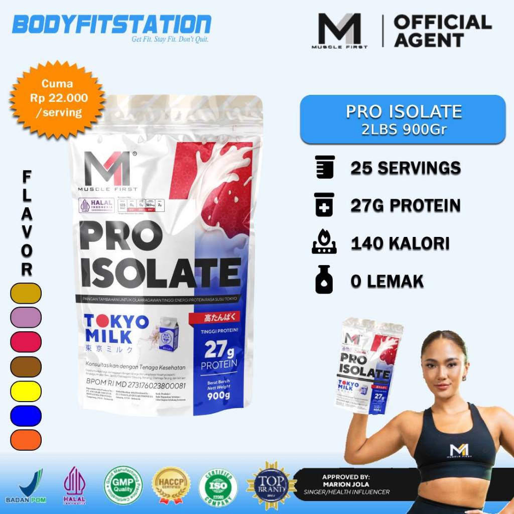 Muscle First Pro Isolate 2 Lbs - Susu Whey Tinggi Protein M1 musclefirst bodyfit bodyfitstation