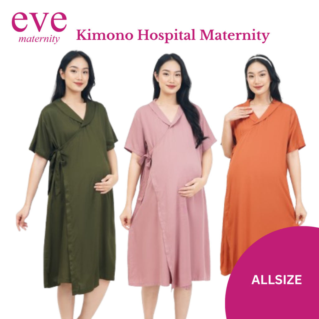 Dress Kimono Lahiran Hospital Maternity Daster Kimono RS Lahiran Busui Friendly FDM178