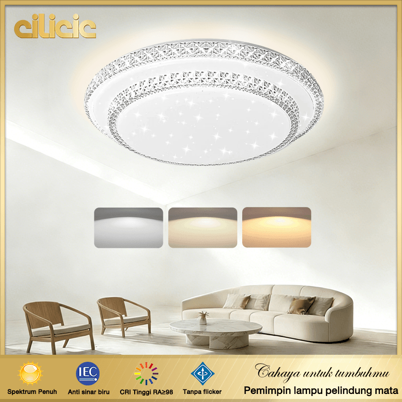 [CILICIC] Lampu Plafon Ceilling Lampu lampu led Kamar luxury ekstravagan Permukaan Dipasang Lampu Pl