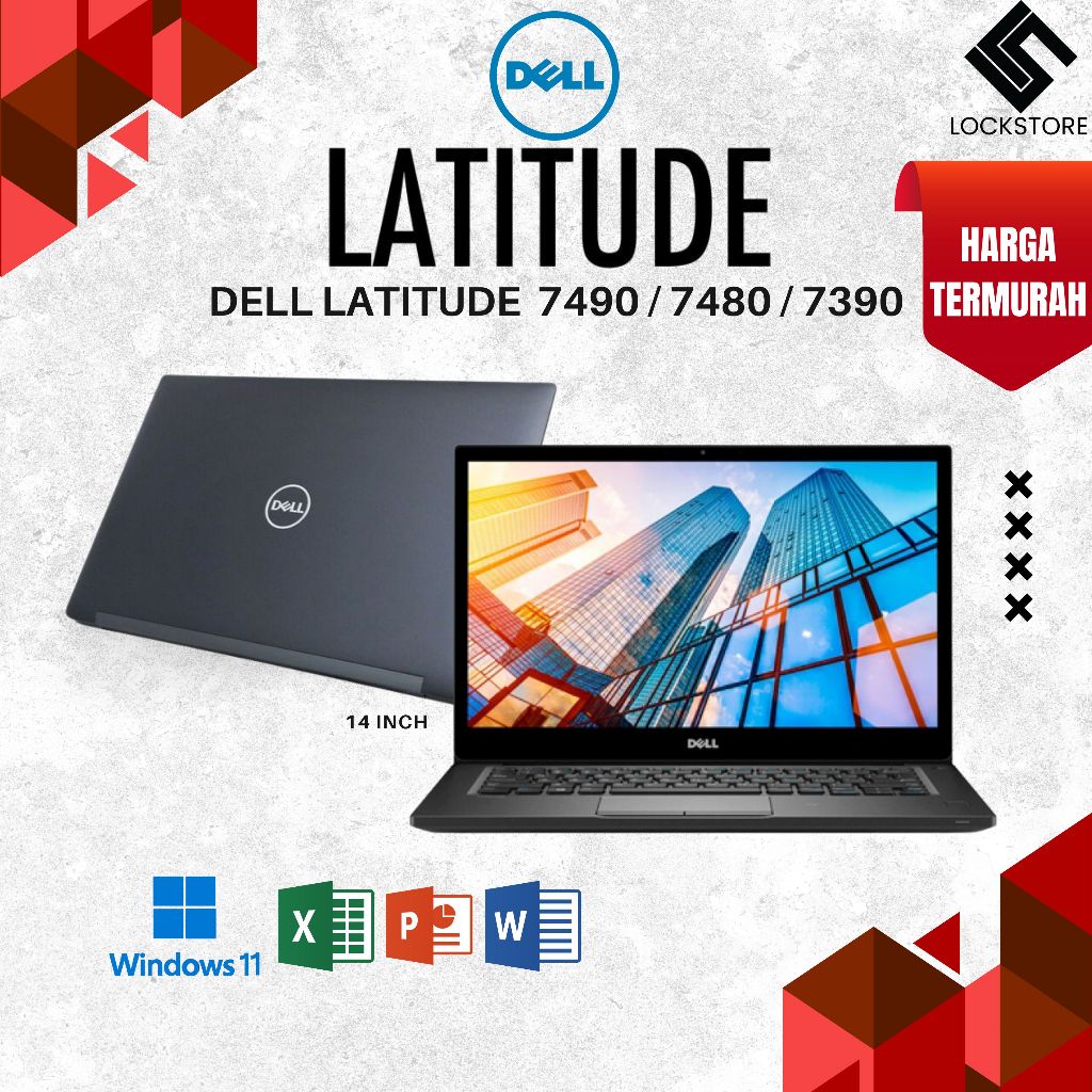 Laptop Dell Latitude 7490/7480/7390 | Core i7 Gen 8th | RAM 16GB | SSD 1TB | WIN 11 PRO | FHD | Mulu