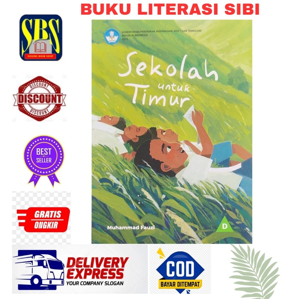 Buku Sibi "SEKOLAH UNTUK TIMUR" Literasi pojok baca asli dengan barcode, Buku bacaan anak TK & PAUD
