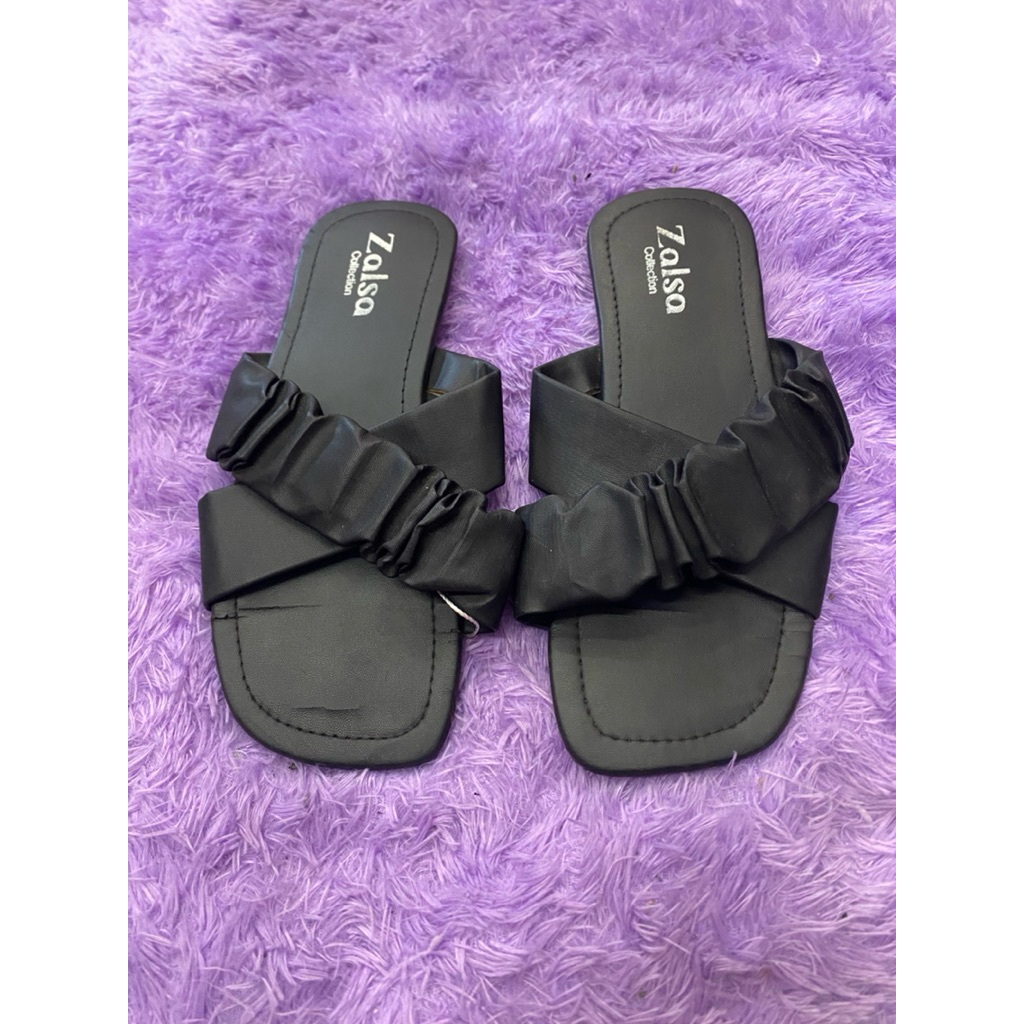 PL sandal wanita zalsa hitam ukuran 36