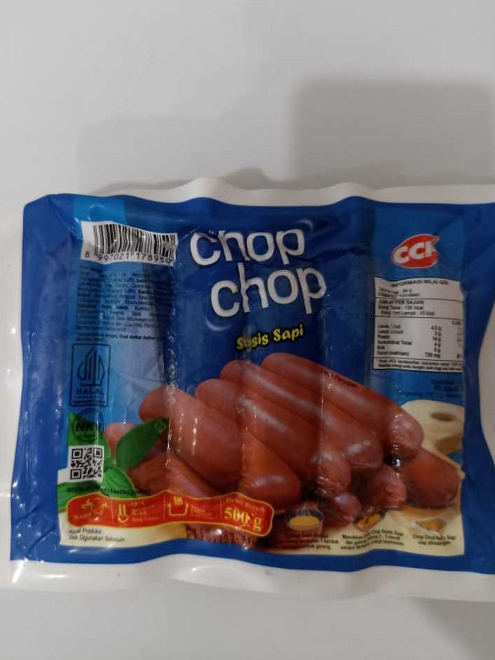 Sosis Sapi ChopChop 500 Gram Isi 12 | Sosis Beku Praktis