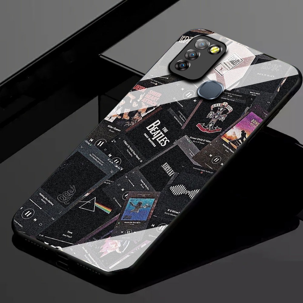 KK02 Softcase Glass Hp Terbaru For Infinix Smart 5/Smart 6 RAM 3 silikon Hp ada pelindung camera Cas