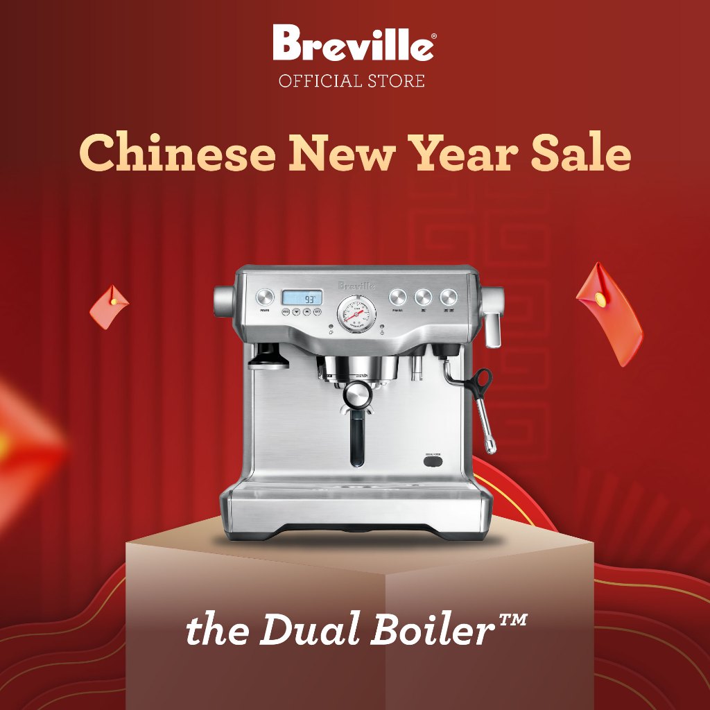Breville BES920 Dual Boiler - Mesin Kopi Espresso Stainless Steel 13.6 kg