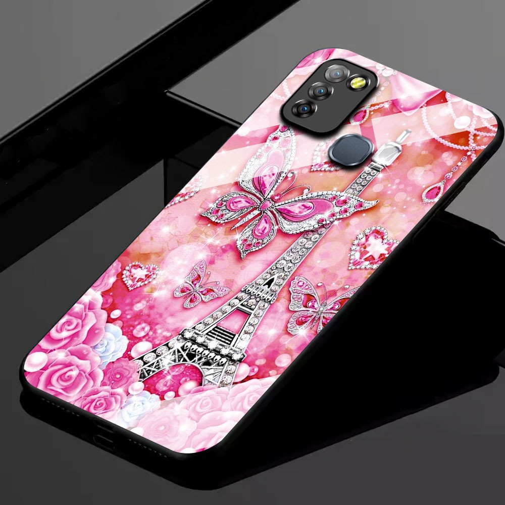 KK17 Softcase Glass Hp Terbaru For Infinix Smart 5/Smart 6 RAM 3 silikon Hp ada pelindung camera Cas