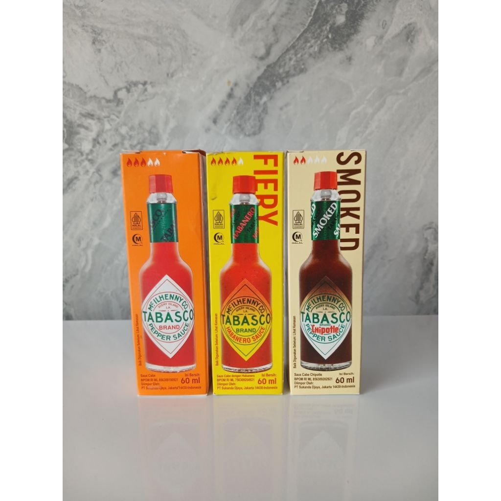TABASCO Saus Pedas 60ml ( Chipotle / Red Pepper / Habanero)