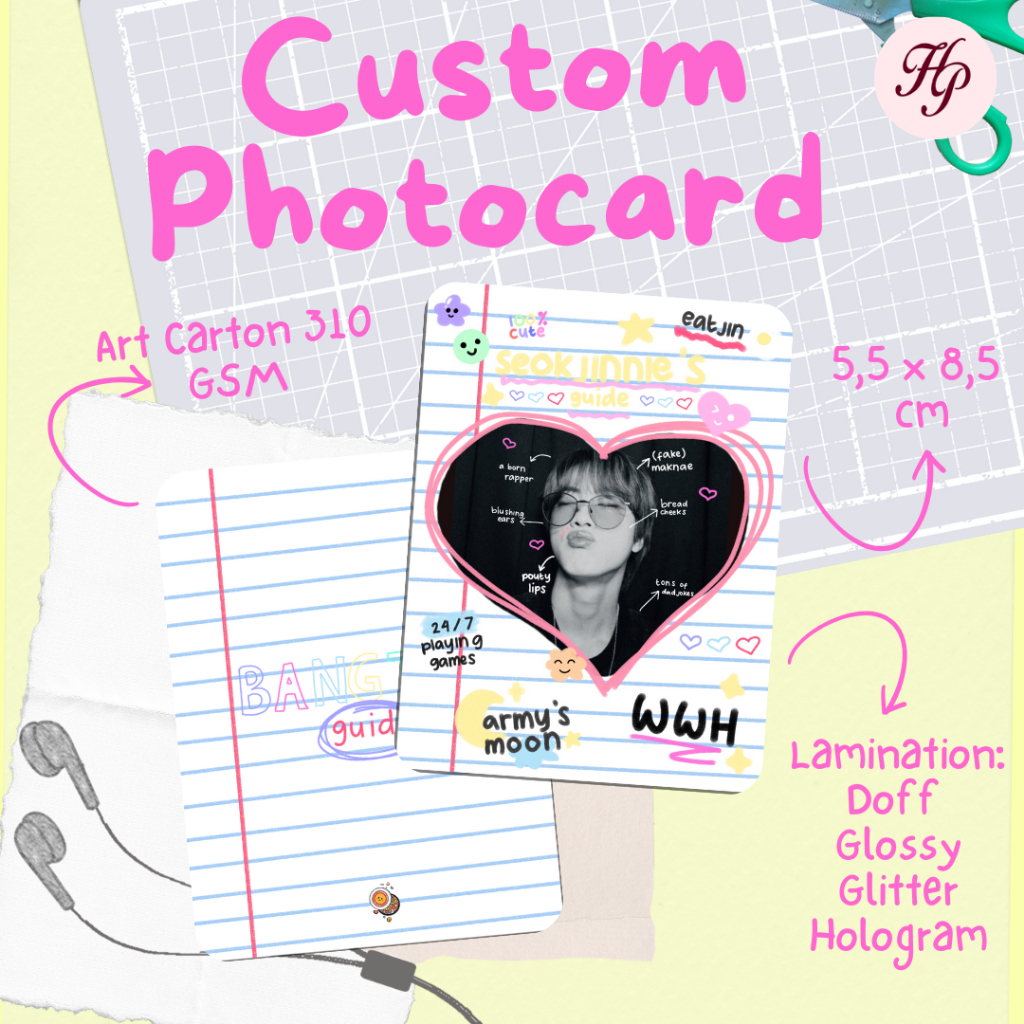 CUSTOM PHOTOCARD ANIME K-POP 2 SISI GLITTER HOLOGRAM