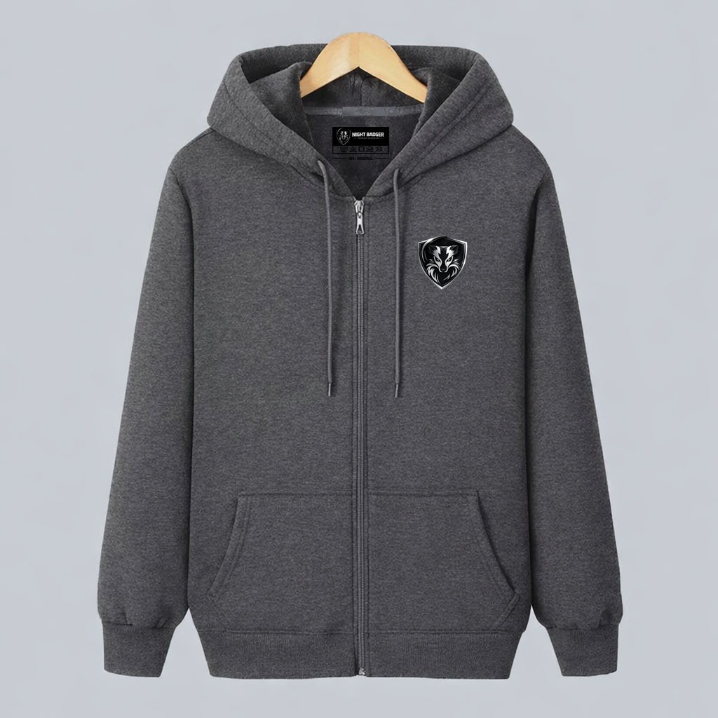 NIGHT BADGER Jaket Pria Wanita Logo BDG  Size M-XXL Unisex
