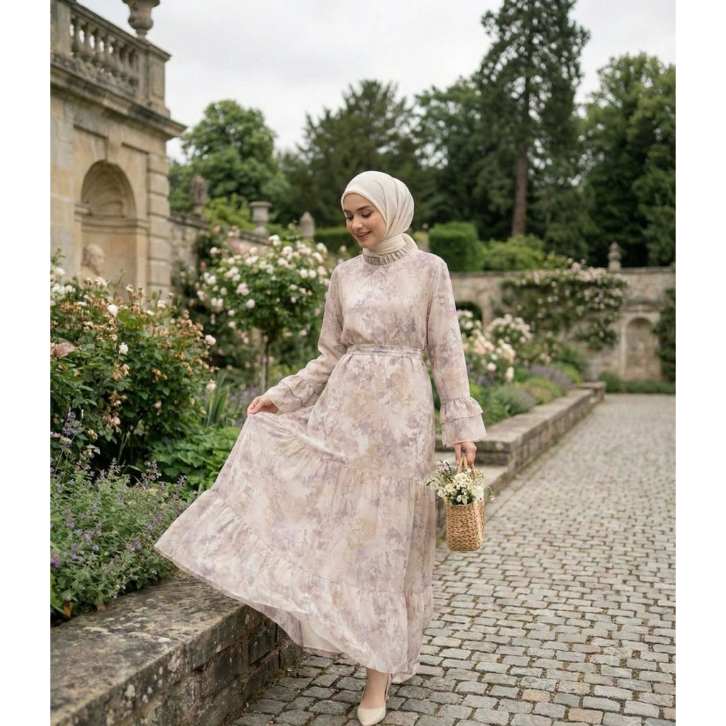 Lumina Official - ALANA PREMIUM DRESS | Dress Gamis Luxury Motif Gamis by Muslimah | Gamis Dress Pre