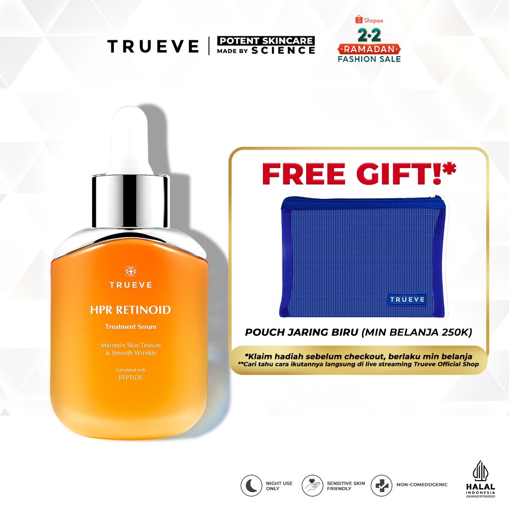 [NEW] TRUEVE HPR Retinoid Serum 15ml - Mencerahkan Memperbaiki Tekstur Kulit, Menyamarkan Garis Halu